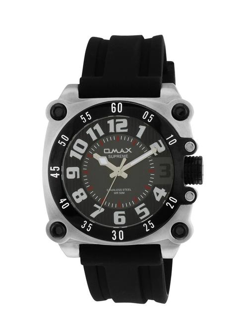 omax black dial men's watch - ss272 - 12341468 - Very Small Image - 1
