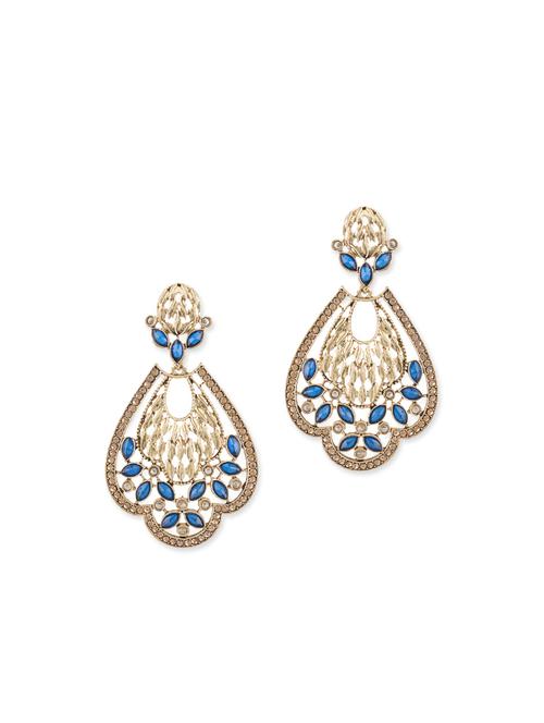 blue metal drop earring - 12343263 - Very Small Image - 1