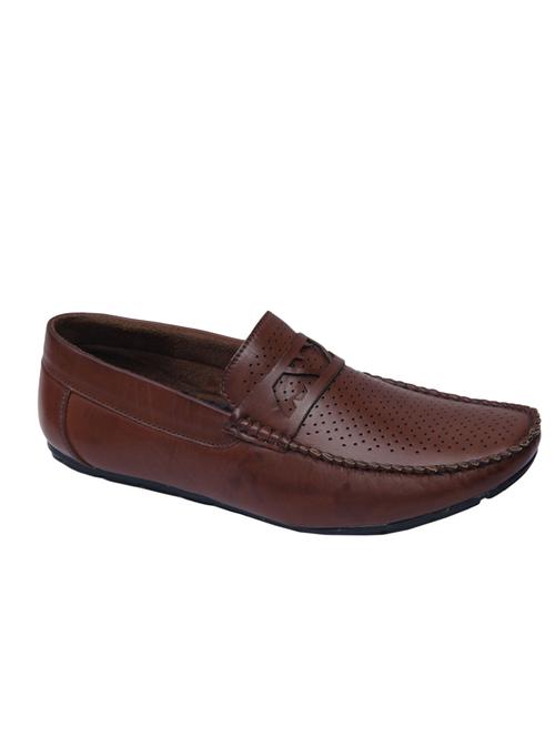 brown synthetic slip on loafers - 12343422 - Very Small Image - 1