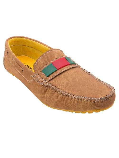 tan synthetic slip on loafers - 12347612 - Very Small Image - 1