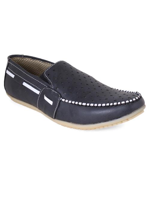 black synthetic slip on loafers - 12347627 - Very Small Image - 1