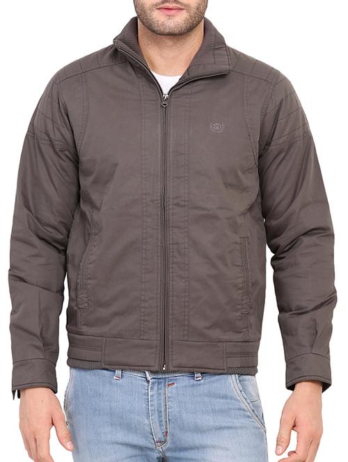 brown nylon casual jacket - 12348757 - Very Small Image - 1