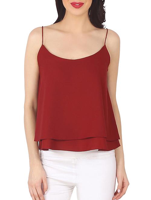 solid red layered top - 12350366 - Very Small Image - 1