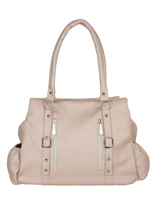 beige leatherette handbag - 12351541 - Very Small Image - 1