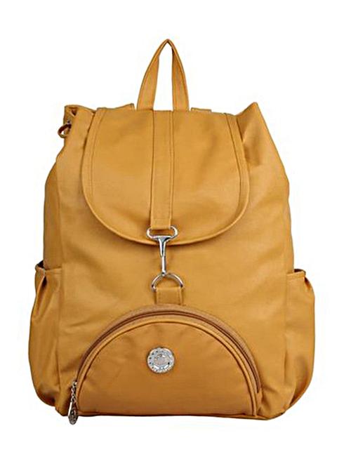 mustard yellow leatherette backpack - 12351571 - Very Small Image - 1