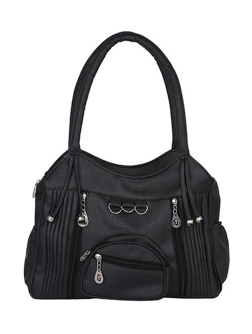 black leatherette handbag - 12351582 - Very Small Image - 1