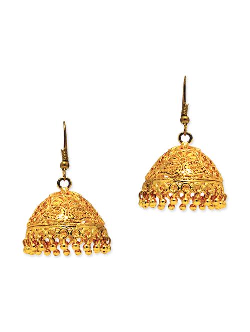 yellow metal balli earring - 12353013 - Very Small Image - 1