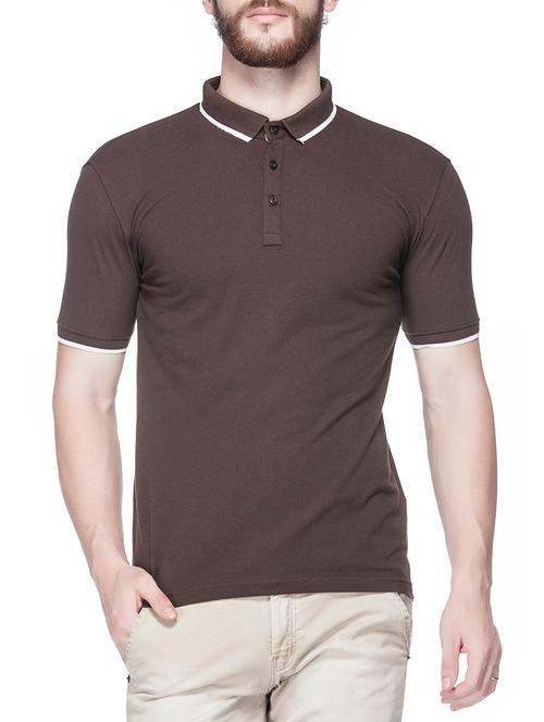 brown cotton tshirt - 12353607 - Very Small Image - 1