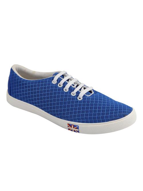 blue synthetic lace up sneakers - 12353895 - Very Small Image - 1