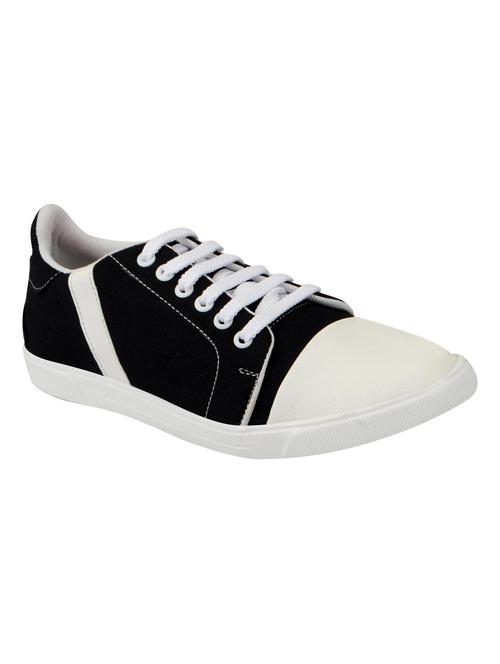 black synthetic lace up sneakers - 12353923 - Very Small Image - 1