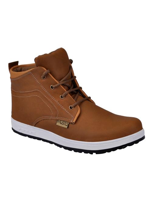 tan leatherette Low ankle boot - 12354074 - Very Small Image - 1