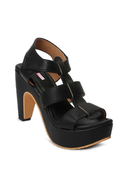 black leatherette sandal - 12356324 - Very Small Image - 1