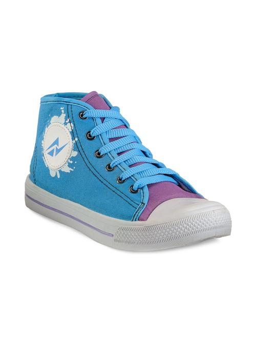 blue canvas lace up sneakers - 12359409 - Very Small Image - 1