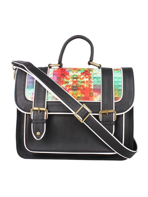 multi colored leatherette satchel - 12359471 - Very Small Image - 1