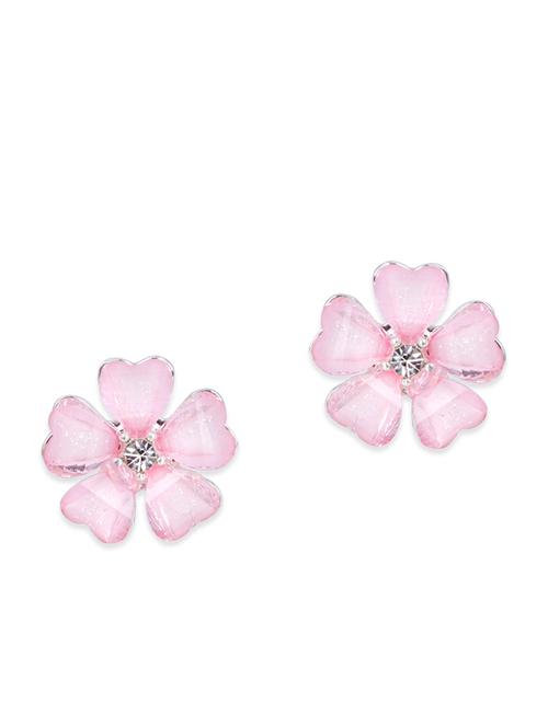 pink metal studs earrings - 12363432 - Very Small Image - 1