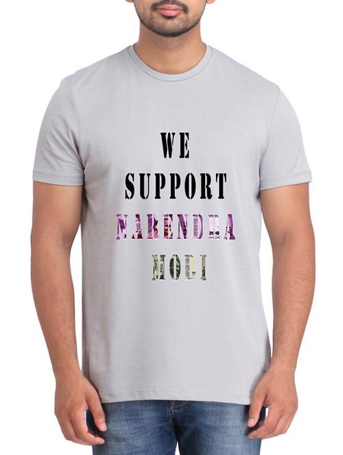 grey cotton tshirt - 12366133 - Very Small Image - 1