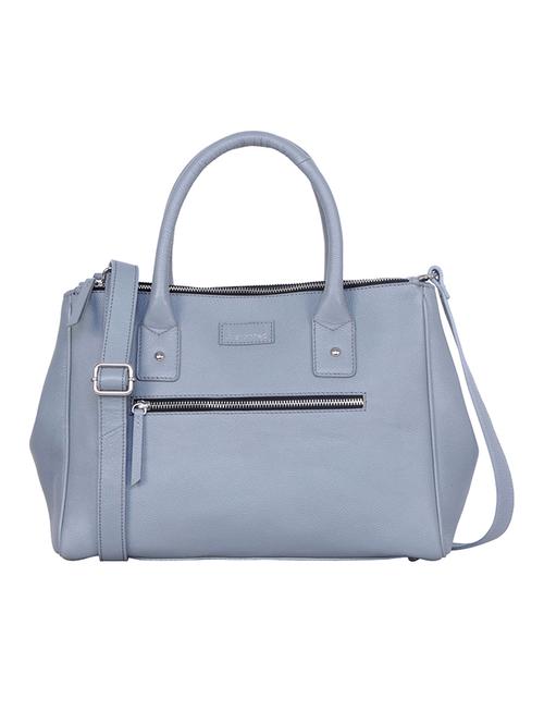 light blue leather handbag with sling - 12370796 - Very Small Image - 1