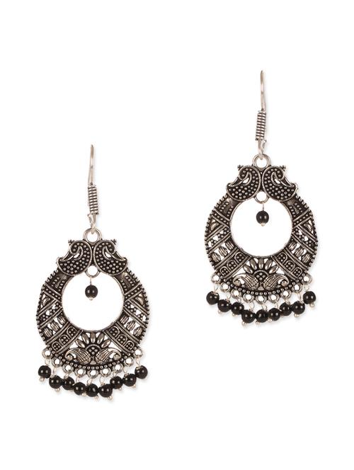 black metal drop earring - 12371245 - Very Small Image - 1