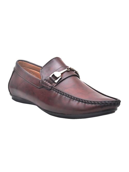 brown synthetic slip on loafers - 12371291 - Very Small Image - 1