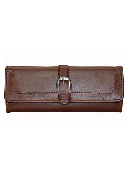 brown leatherette clutch - 12371331 - Very Small Image - 1
