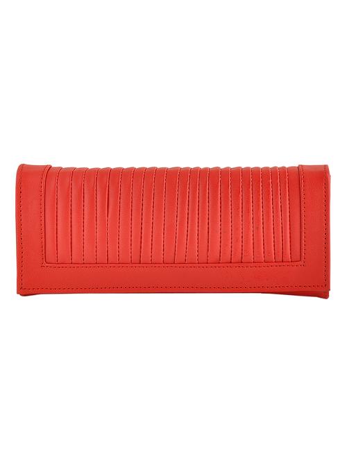 red leatherette textured clutch - 12371533 - Very Small Image - 1