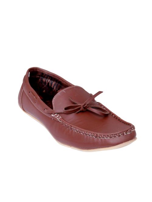 brown synthetic slip on moccasins - 12371858 - Very Small Image - 1