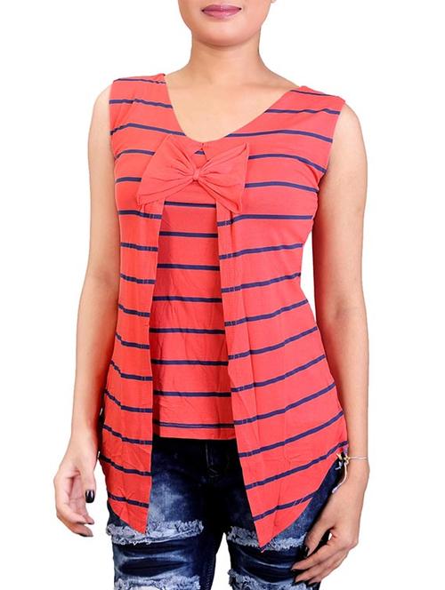 orange viscose top - 12375852 - Very Small Image - 1