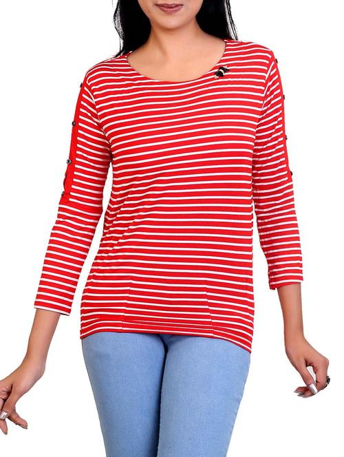 red viscose top - 12375883 - Very Small Image - 1
