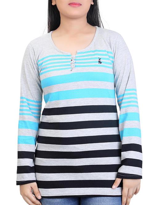 light blue hosery top - 12376279 - Very Small Image - 1
