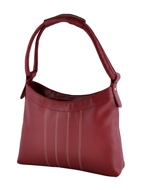 maroon leatherette handbag - 12379480 - Very Small Image - 1