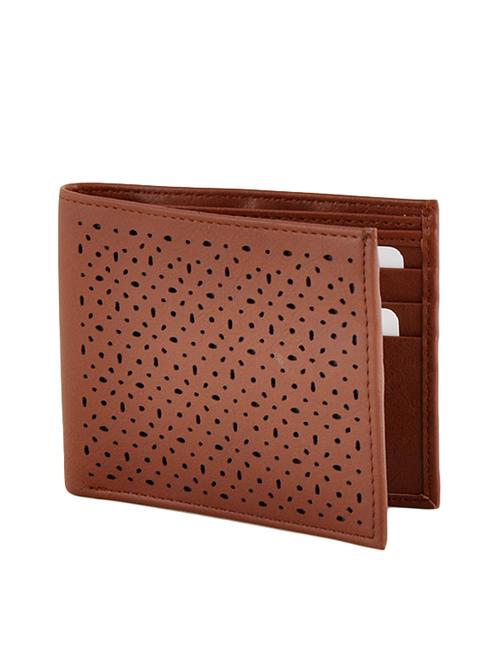 brown polyester cutwork wallet - 12379627 - Very Small Image - 1