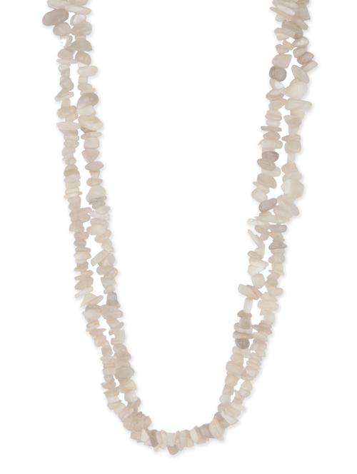 White beads embellished layered necklace - 12380143 - Very Small Image - 1