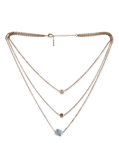 gold metal layered necklace - 12382029 - Very Small Image - 1