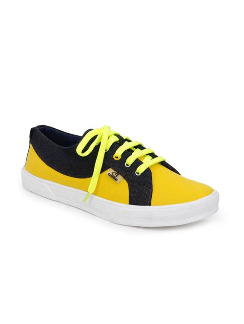 yellow canvas lace up sneakers - 12383192 - Very Small Image - 1