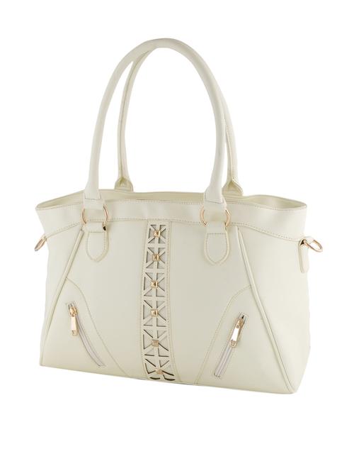 white leatherette handbag with sling - 12391961 - Very Small Image - 1