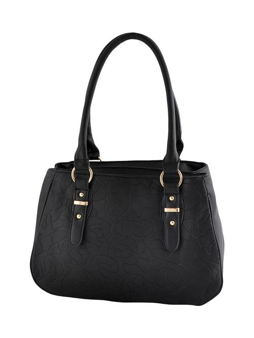 black leatherette textured handbag - 12392034 - Very Small Image - 1