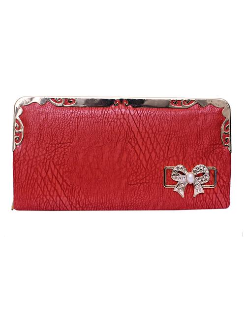 red rexene textured clutch - 12393809 - Very Small Image - 1