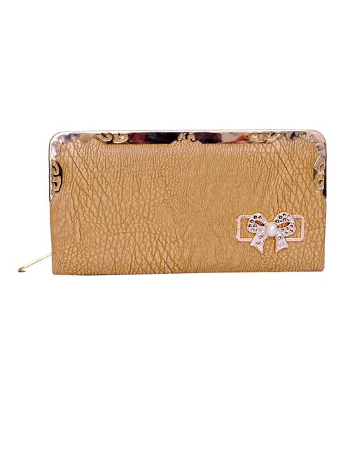 beige rexene textured clutch - 12393813 - Very Small Image - 1