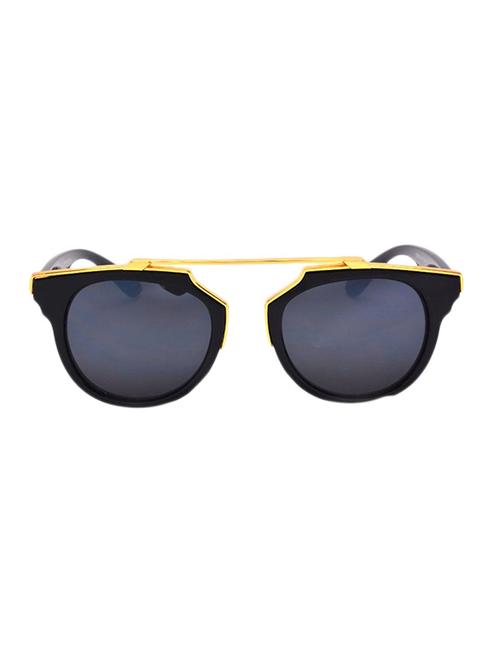 black plastic round men sunglass - 12394471 - Very Small Image - 1