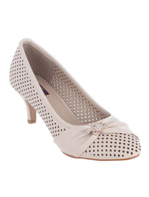 nude synthetic cut work pump - 12398060 - Very Small Image - 1