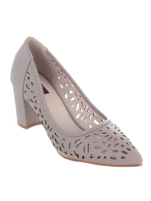 grey synthetic cut work pump - 12398085 - Very Small Image - 1