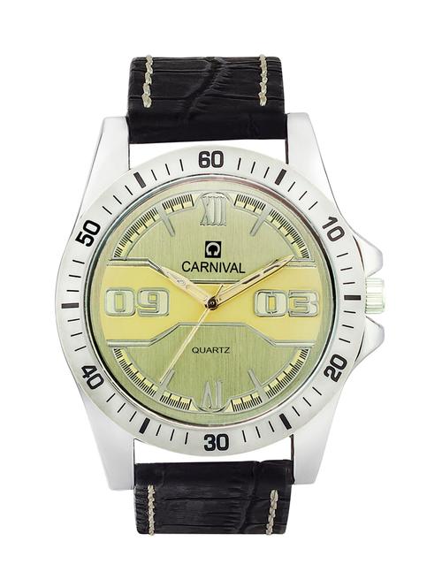 carnival analog leather watch for men-c0015l01 - 12399845 - Very Small Image - 1