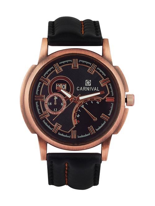 carnival analog leather watch for men-c0006l01 - 12399849 - Very Small Image - 1
