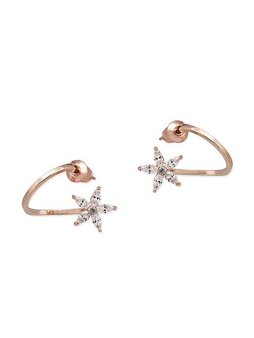 white brass stud earrings - 1240036 - Very Small Image - 1