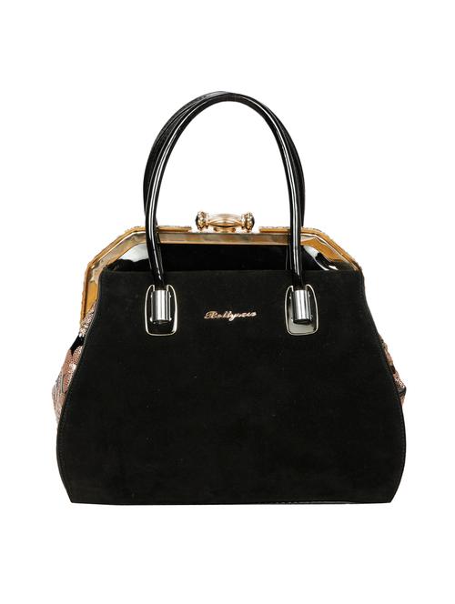 black embellished textured handbag - 12402811 - Very Small Image - 1