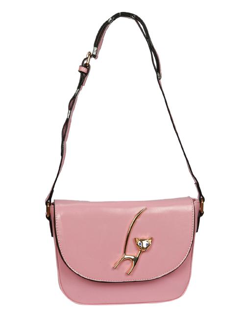 pink leatherette sling bag - 12402827 - Very Small Image - 1
