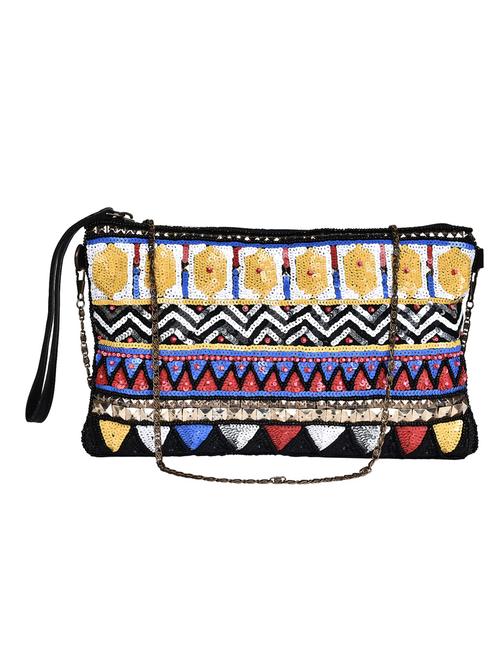 multi cotton embellished clutch - 12403097 - Very Small Image - 1