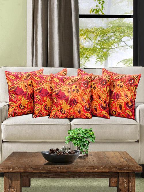 alina décor polyster set of 5 cushion cover - 12404606 - Very Small Image - 1