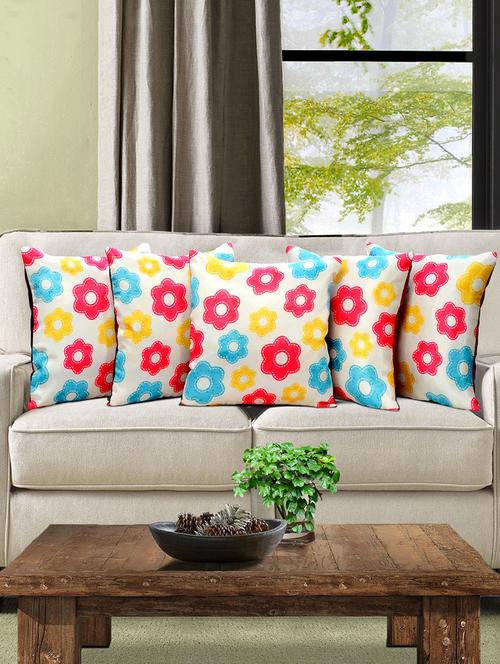 alina décor polyster set of 5 cushion cover - 12404613 - Very Small Image - 1