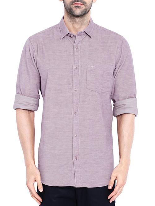 purple cotton casual shirt - 12406559 - Very Small Image - 1